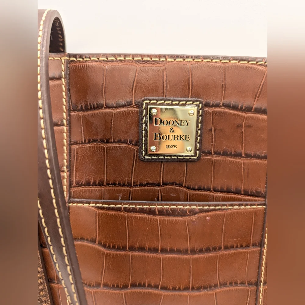 Dooney & Bourke Croco Charlotte Bag - Picture 2 of 13